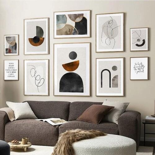 Geometry Abstract Vintage Canvas Painting Nordic Style Simplicity Posters and Prints Modern Wall Art Pictures for Home Decor