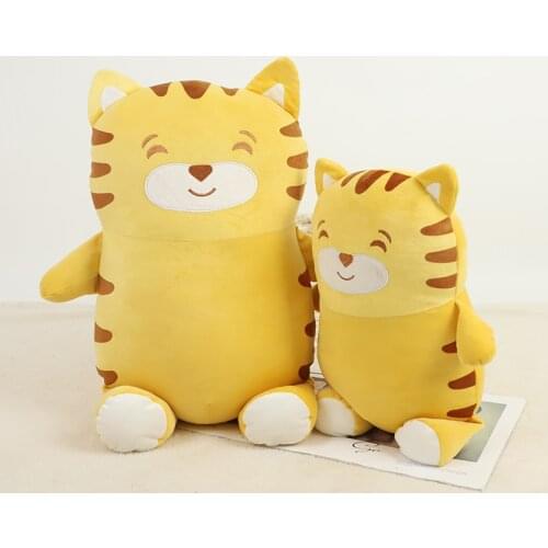20cm Kawaii Smile Tiger Plush Toy Soft Stuffed Cartoon Animal Pillow Baby Sleeping Toy Birthday Gift For Children Girls