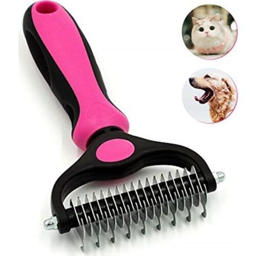 Pet Grooming Tool Hair Removal Comb for Dogs &Cats and for Mats&Tangles Removing-No More Nasty Shedding or Flying Hair