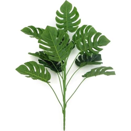 Plants Artificial Leaves Palm Leaf Green Party Supplies Real Touch And Realistic Appearance PVC Landscape Decoration Treeleaf