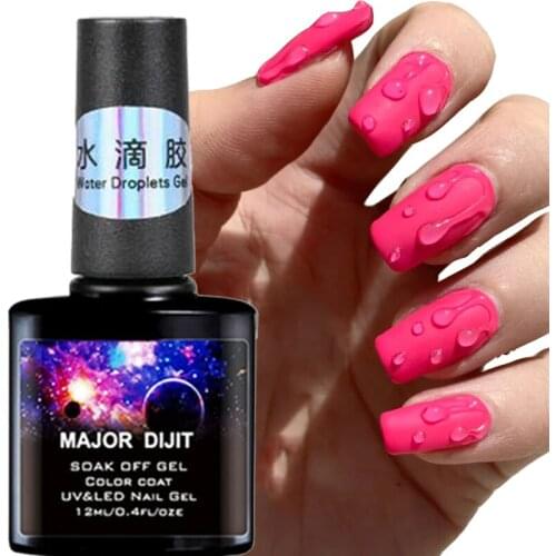 Water Droplets Glue Nail Gel Polish Soak UV Nail Gel Lacquer Manicure DIY Nail Varnish Nail Art Decoration Accessories 12ML