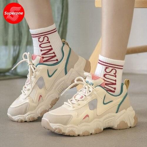 Women Chunky Sneakers Fashion Thick Sole Non-Slip M3 Reflective Mesh Running Shoes Female Platform Casual Woman Vulcanize Shoes