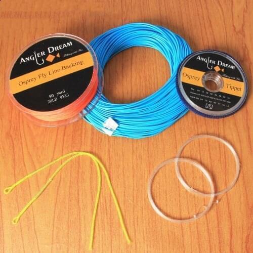 WF 1 2 3 4 5 6 7 8 9F Fly Line Combo Blue Color Weight Forward Floating Fly Fishing Lines