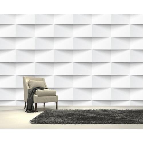 Papel de parede Abstract white geometric pattern 3d wallpaper,living room tv wall kitchen bedroom wall papers home decor mural