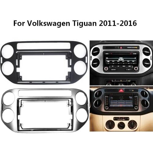 9 inch Car Radio Fascia For Volkswagen Tiguan Auto Stereo Audio Dashboard Panel Mounting Frame Kit