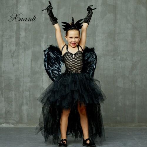 Girls Tutu Dress Girls Birthday Party Cosplay Dress Children Halloween Costume Kids Christmas dress Clothes 2-12 Years