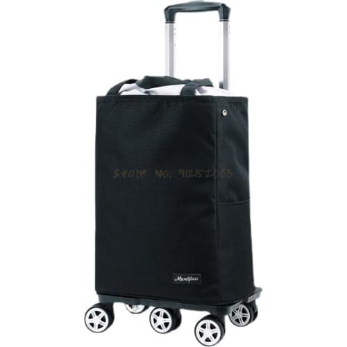 Grocery Shopping Cart, Small Trolley, Trolley Cart, Portable Folding Household Shopping Bag, Mothers Grocery Shopping Bag, Port