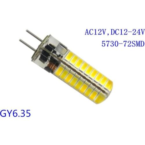 AC12V DC12v~24v gy6.35 led 24v Transparent Silica gel led gy6.35 DC24v 5730-72smd corn led bulb gy6.35 led DC12V GY6.35 AC12V