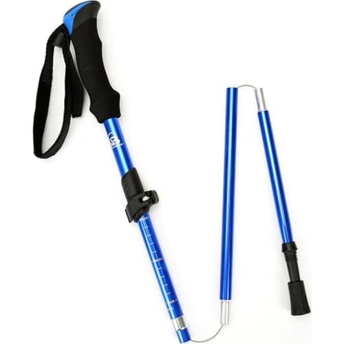 Walking Adjustable Trekking Pole Anti Shock Ultra Light Alpinism Poles Telescopic Ultralight Hiking Travel Non-slip Stick