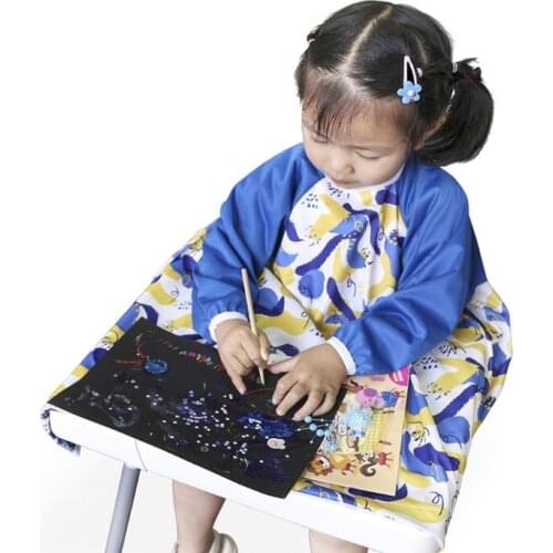 GXMB Waterproof Baby Bib Anti-dirty Integrated Dining Table Pad High Chair Gown Apron