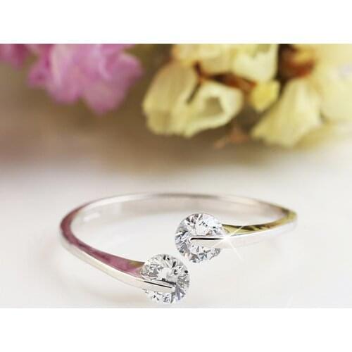 Womens Wedding Band Rings For Female Rose Gold Rings Jewelry Gifts Adjustable Crystal Engagement Open Cuff Rings