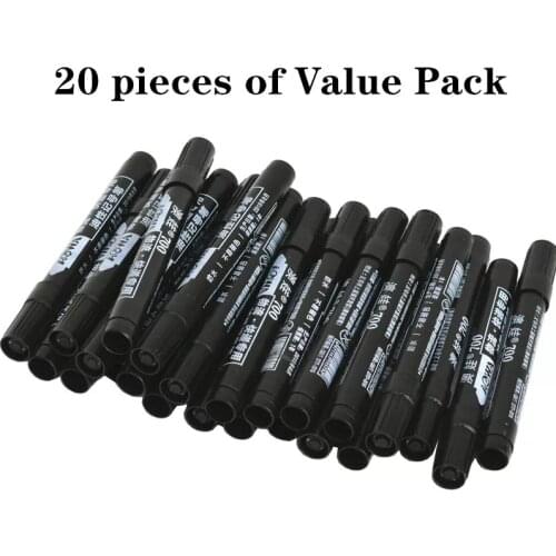 20pcs super value oiliness inkable express marker quick drying marker large head marker