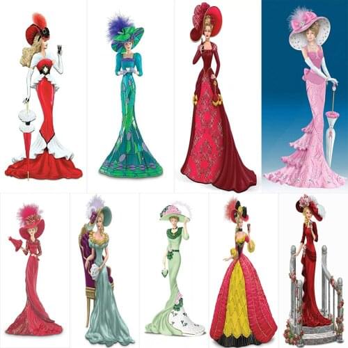 30x60cm 5D DIY Full Round Drill Diamond Painting Dress Lady Mosaic Kit Rhinestone Drawing Picture Home Decoration Art Craft Gift