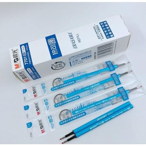 8 Pieces/Lot) M&G Blue Black Ink 0.5mm Magic Erasable Gel Pens Refill Kawaii Korean School Stationery Kids Student Gift AKR7701