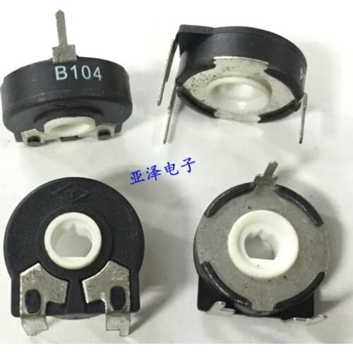 5PCS/LOT T brand Spain potentiometer PT15-B100K adjustable potentiometer horizontal elliptical hole rotation adjustable resistor
