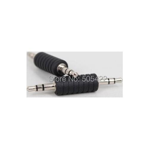 50pcs/lot 3.5mm Stereo Male to 3.5mm Male Audio Headphone Connecter Adapter Coupler Connector