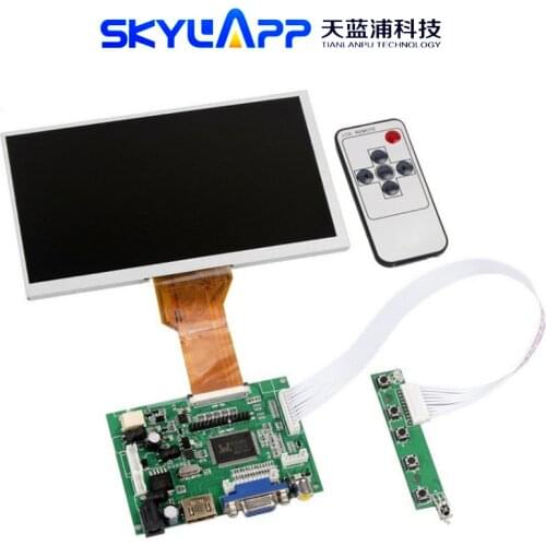 Skylarpu Raspberry Pi LCD Display Screen TFT Monitor for AT090TN12 with HDMI VGA Input Driver Board Controller (without touch)