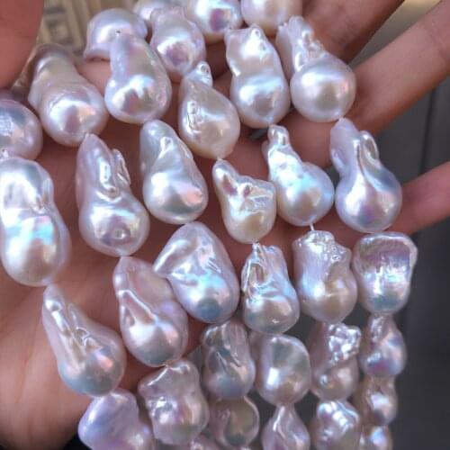 Larger size keshi pearls unique baroque drop shape Lustrous good quality natural freshwater pearl women 15inches
