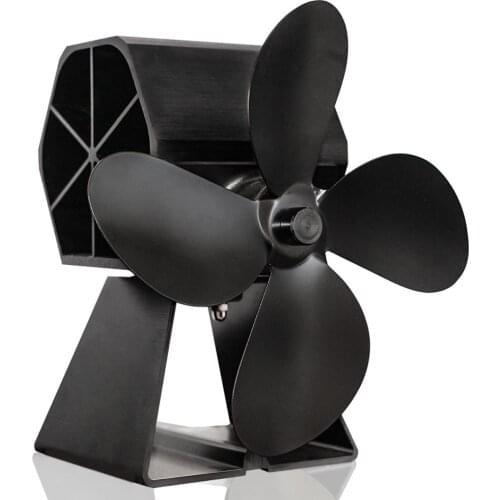 Black Stove Thermal Power Fireplace Fan New High Quality Europe And America Style Hot Power Four Page Fan Wood Fireplace Fan Hom