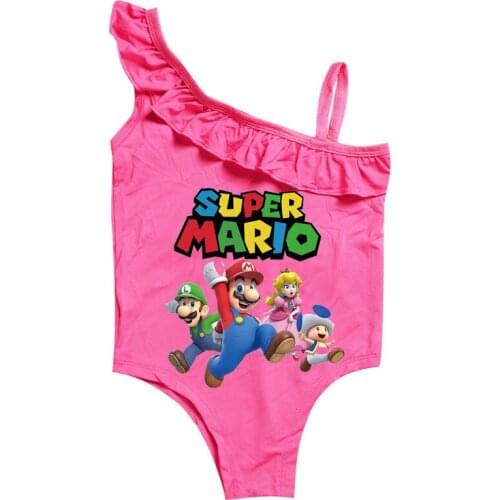 Toddler Swimsuit Girls Bikini Swimsuit One Piece For Girls Swimwear Kids Summer Beach Wear Super Marioo Childrens Bathing Suit