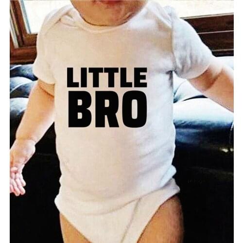 Kids Bodysuit Little Brother Letter Printed Long Short Sleeve Newborn Girl Outfit Children Jumpsuits Baby Boy Winter Clothes