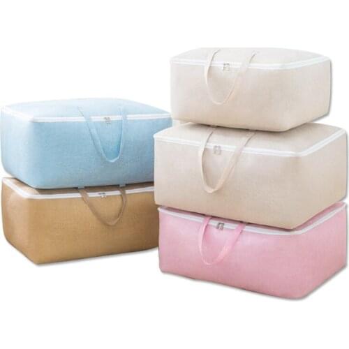 M L XL Home Sundries Tidy Storage Bag Quality Rectangle Oxford Closet Organizer 4 Colors Quilt Clothing Wardrobe Organizer