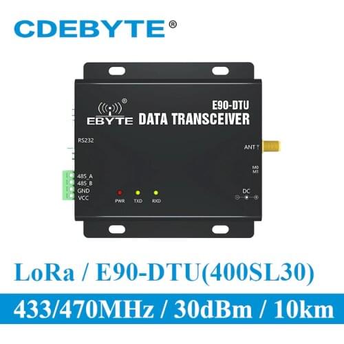 E90-DTU(400SL30) CDEBYTE Military-grade LoRa 433MHz wireless data transceiver 30dBm RS232 RS485 LBT RSSI 10km LoRa module