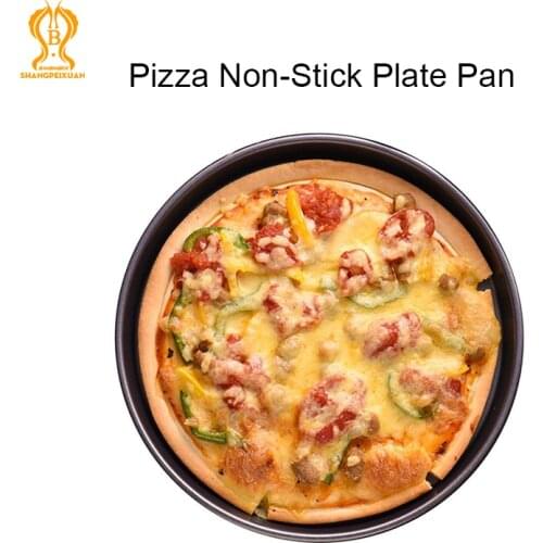 SHANGPEIXUAN 6/7/8/9/10/11/12 inch Pizza Pan Aluminium Alloy Non-stick Plate Pan Deep Dish Bakeware Round Pizza Tray Baking Tool