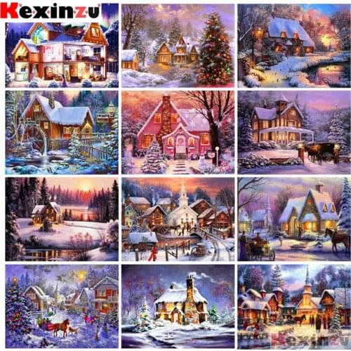 Kexinzu-Decoration Rhinestone Picture, Diamond Painting Craft, "Home Landscaping", 3D Cross Stitch, Diamond Embroidery Pattern
