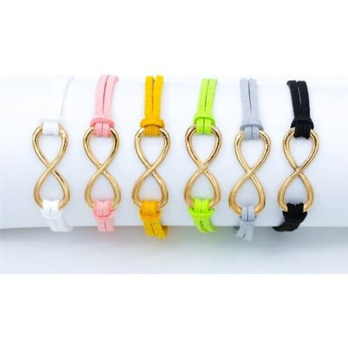 L103 Hot European Cheap Punk Fashion Vintage Infinity 8 Cross Leather Bracelets For Women Gift Bangles Men Jewelry pulseras