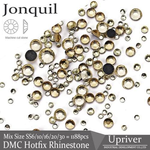 Upriver Jonquil All Sizes Mix Sizes Hotfix Rhinestones Iron On DMC Strass DIY Garment Stones Beads