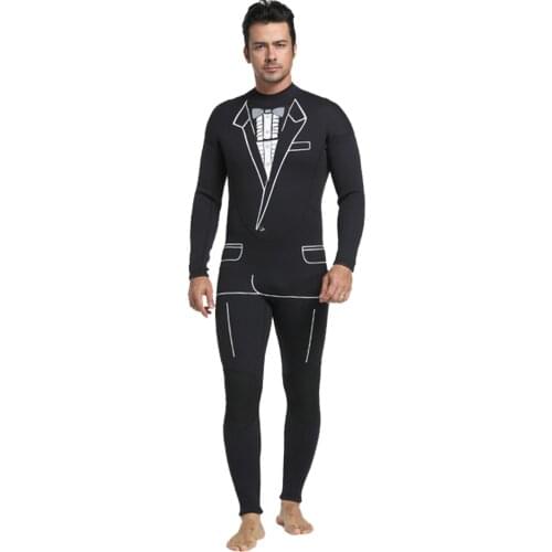 Mens Wetsuit 3mm Neoprene Full Length Formal Style Wet Suit for Swim Surf Snorkel and Scuba Diving - UV Protection