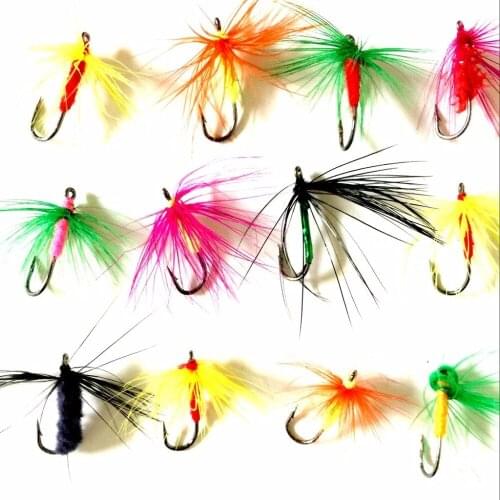 Fly fishing lure nymph hooks flies hare line dry feather set bait fiber cad dis shirt saltwater insect sticky paper supplies