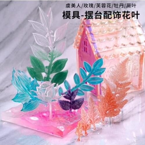 New DIY Epoxy Manual Mould Set Table Jewelry Accessories Rose Peony Flower Silicone Mould