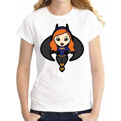 New Womens short sleeve T-shirt Cute Toon Night Fury Batgirl Totoro Angemon Venom Girls tshirt Harajuku Streetwear tees tops