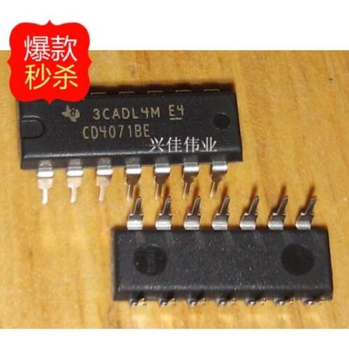10PCS New original authentic CD4071 CD4071BE DIP14 logic chip quad two-input OR gate