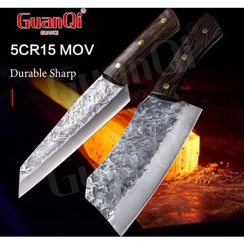 Hammer Kitchen Butcher Knife Forged 5cr15mov Steel Kitchen Knife Cleaver Knife Chinese Cleaver Meat Chopping Knife Slicing Knife