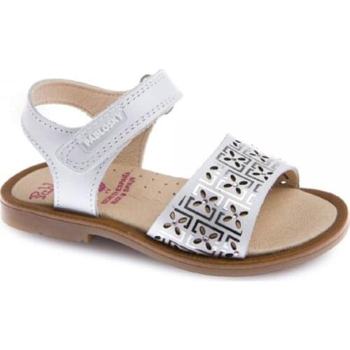 Pablosky, Girls leather sandal, insole with anatomical Bridge, padded, super absorbent and antibacteria. velcro closure