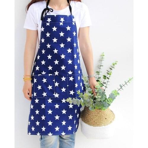 Adjustable Five-pointed Star Print Home Kitchen Cooking Baking Barbecue Apron Household Cleaning Tools