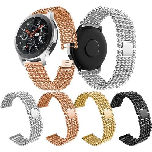 For Samsung Galaxy Watch 46mm newFive-Bead Round Bead Alloy Strap for Samsung Gear S3 22MM Replacement Strap Wristband Accessory