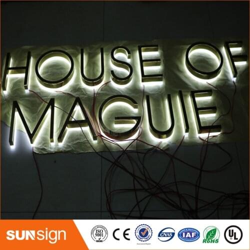Factoy Outlet Outdoor fine workmanship stainless steel letters sign