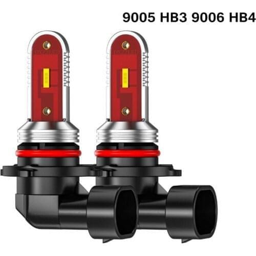 2Pcs NEW H11 H8 H7 9005 LED Fog Light Bulbs Car Daytime Running Lights Auto DRL Driving Lamp 12V 6000K White 1860 CSP lamp beads