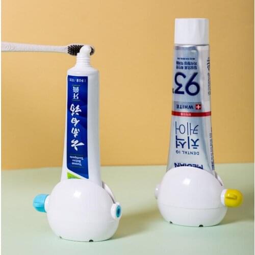 Creative Lazy Toothpaste Squeezer Facial Cleanser Presser Tooth Paste Dispenser Desktop Manual Rotating Toothpaste Holder