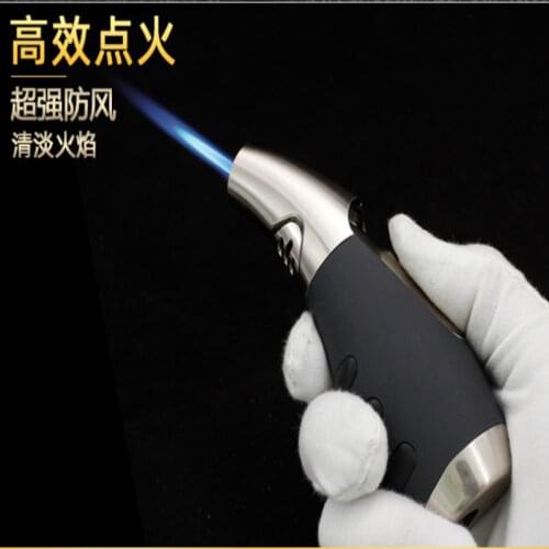 Outdoor Barbecue Metal Elbow Turbo Lighter Torch Windproof Press Gas Lighter Cigar Smoking Set Torch Gun Mens Gadget Gift