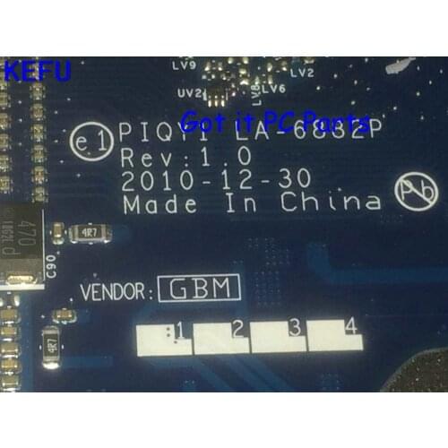 AVAILABLE. PIQY1 LA-6882P for Lenovo Ideapad Y570 Laptop Motherboard VIDEO CARD GT555 1GB (FIT CORE I3 I5 CPU)