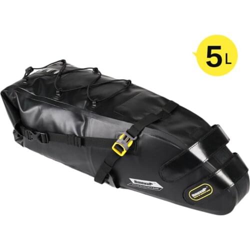 Rhinowalk 5L Bike Waterproof Bicycle Saddle Bag Reflective Large Capacity Foldable Tail Rear Bag