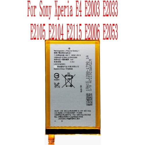 High Quality 2300mAh LIS1574ERPC Battery For Sony Xperia E4 E2003 E2033 E2105 E2104 E2115 E2006 E2053 Cell Phone