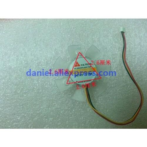Y.S YD125010EB DC12V 0.19A graphics card cooling fan diameter 45mm hole spacing 26mm