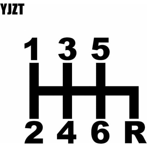 YJZT 15.6CM*13.5CM GEAR Shift Car Sticker Personality Vinyl Decal Black Silver C10-01124