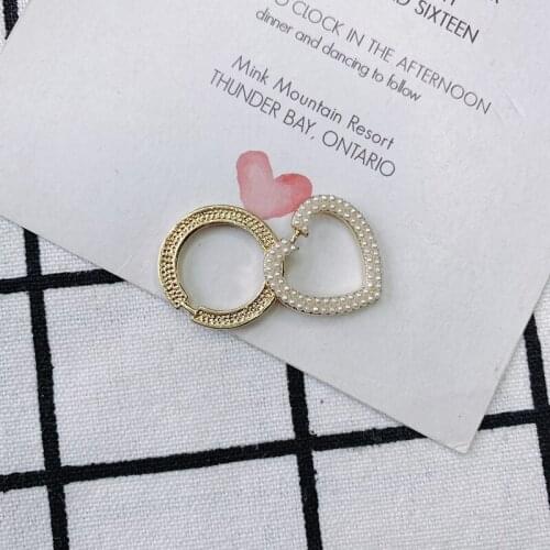 DIY jewelry accessories wholesale geometric love round pearl set fashion simple earring pendant material